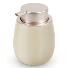 1个400毫升陶瓷手动按压式皂液器 - 宽口可重复灌装台面瓶，适用于洗手液、洗发水、润肤露 - 高品质，适用于浴室、厨房和酒店，无需用电 - 彩色 - 查看 13