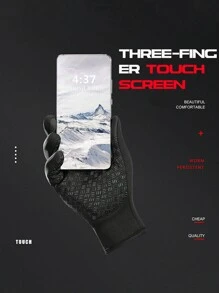 1 cặp Găng tay xe máy ấm áp mùa đông, Găng tay chống nước và chống lạnh cho phụ nữ thể thao ngoài trời trượt tuyết Halloween - Găng tay màn hình cảm ứng chống trượt cho nữ - Xem 3