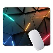 FoBianJie Cool Geometric Stripes Keyboard Mouse Pad Desk Mat, 3D Gaming Mouse Pad For Living Room And Bedroom, Home Decor For Gamers, Gift Mouse Pad With Non-Slip Rubber Base Back To School