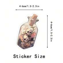 60 件复古名人名言涂鸦贴纸可装饰行李箱防水贴纸 - 彩色 - 查看 3