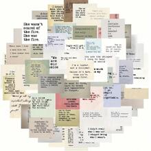 60 件复古名人名言涂鸦贴纸可装饰行李箱防水贴纸 - 彩色 - 查看 2