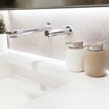 1个400毫升陶瓷手动按压式皂液器 - 宽口可重复灌装台面瓶，适用于洗手液、洗发水、润肤露 - 高品质，适用于浴室、厨房和酒店，无需用电 - 彩色 - 查看 3