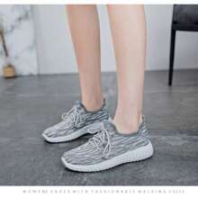 Unisex Non-Slip Breathable Mesh Tennis Shoes - 灰色 - 查看 10