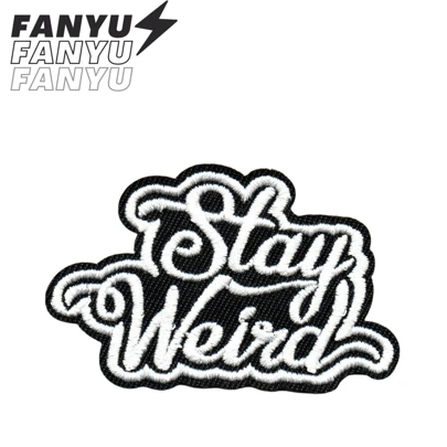 Stay Weird Punk Style DIY Clothing Accessories, Embroidered Sewing Iron On Patches Decoration Clothes, Shoes, Bags, Hats Halloween Summer, School
