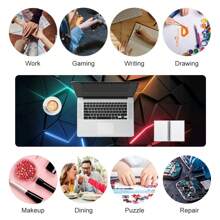 FoBianJie Cool Geometric Stripes Keyboard Mouse Pad Desk Mat, 3D Gaming Mouse Pad For Living Room And Bedroom, Home Decor For Gamers, Gift Mouse Pad With Non-Slip Rubber Base Back To School