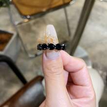 1 pieza Banda de boda premium para mujer de circonita negra 13*0.5ct AAAAA+, anillo con de diamantes chapado en plata de ley 925 y oro blanco 18K, diseño de nicho único como regalo de aniversario de promesa eterna