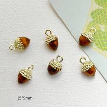 5/10pcs Assorted Metal 3D Fruit Shaped DIY Pendant Charms For Earrings, Bracelets, Keychains, Bags - Multicolor - View 17