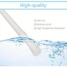 Net Curtain Rods Extendable No Drill Spring Curtain Rods Extendable 50-90cm Adjustable Telescopic Voile Tension Pole Curtain Rod For Kitchen Cupboard Bathroom Window - 55-90厘米 - 查看 5