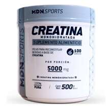 Creatina Monohidratada Suplemento Alimenticio 100% Pura 500g MDN Sports 100 Servicios Sin rellenos - SIN SABOR - Ver 1