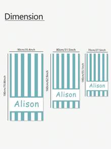 1pc Striped Personalized Beach Towels, Custom Text Towel, Custom Pool Towels For Kids/Adul, Bachelorette Party Favor, Party Gifts, Girls Trip, Multi-Functional, Adjustable, Reusable, Ornamental, Cute School, Office, Tea Room, Home, Garden, For Valentine's Day, For Anniversaries, For Weddings, For Ren's Day, For Birthdays, For Father's Day, For Graduation, For Housewarming Summer Holiday Bathroom Decor Travel Essentials Travel Accessories Beach Essentials - Multicolor - View 2