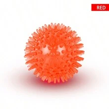 1pc/3pcs TPR Squeaky Dog & Cat Chew Toy Ball With Spiky Tips, Dental Training