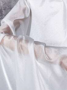 1 pieza de tela de gasa con textura de meteoro brillante, textura de corteza, para ropa DIY, tela de fondo decorativo - Multicolor - Ver 6