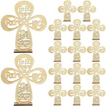 16pcs Wooden Baptism Centerpieces For Table Catholic Table Decor Christening Shower Wedding Party Favors,Christmas - Beige - View 1