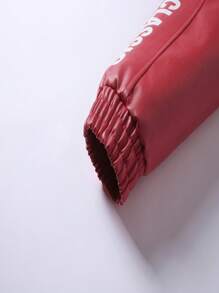 美式 PU 皮夹克外套，适合男友风格男士，宽松飞行员机车夹克，春秋嘻哈街头服饰