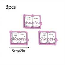 3pcs Just One More Chapter Funny Kindle Book Lover Reading Gift Sticker Pink Yellow UV Water Resistant Phone Laptop Decal,Getting Old Joke, Funny Graphic Sticker, Funny Meme, Gifts For Her, Birthday Gifts Back To School - Pink - View 5
