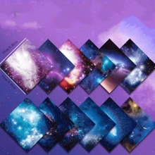 星空折纸，彩色双面印刷仿珍珠闪光纸，用于手工纸鹤折叠，折纸工艺，卷纸，折纸>雕塑材料，啊，儿童工艺纸，折纸方形纸 - 彩色 - 查看 3