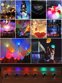 100pcs LED Electronic Lights, Handmade Creative Parts, Plastic Small Color Lights, DIY Flashing Light Bulbs, Luminous Decoration, Mini Battery Powered LED Party Lights, Used For Paper Lanterns, Floral Decoration, Indoor And Outdoor Terraces, Wreaths, Gardens, Weddings, Parties, Multi-Color 50pcs24pcs/12pcs/6pcs/1pc(Seven Color Slow Flashing)