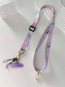 1 件复古大理石图案可调节斜挎长手机挂绳宽布颈带绳女式防丢失挂绳礼物送给母亲、家人、朋友、生日、节日手机挂饰、手机链 - 尼龍斜掛繩 - 查看 8
