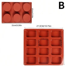 6/12 Cup Silicone Baking Molds Versatile Pan For Petite Loaf Brownie Muffin Cupcake Bread Dessert Non-Stick Dishwasher Friendly Ideal For Chocolate Fondant Jelly Mousse Essential Kitchen Cake Decorating Tools Accessories