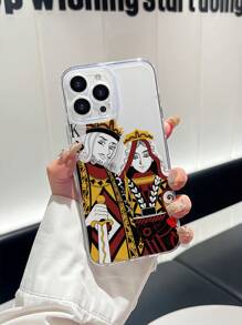 1 chiếc ốp lưng điện thoại TPU trong suốt bảo vệ camera, có hình vẽ, tương thích với iPhone & Series, phiên bản quốc tế, không phải phiên bản nội địa. - Trong sáng - Xem 1