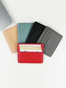 1 cái Unisex Nhiều Màu Mỏng Làm Bằng Da PU Thiết Kế Thời Trang & Tối Giản Bao Đựng Thẻ Quà Tặng Cho Chủ Thẻ Ví Chủ Thẻ Kinh Doanh Chủ Thẻ Tín Dụng Phụ Nữ Cho Phụ Nữ Cho Nam Giới Ví Đựng Thẻ - Nhiều màu - Xem 6