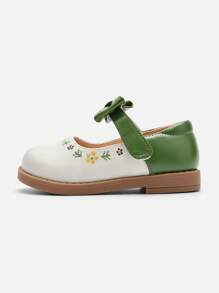 Balabala 女童公主鞋，绣花皮鞋