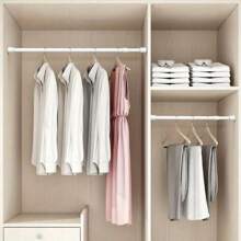 Net Curtain Rods Extendable No Drill Spring Curtain Rods Extendable 50-90cm Adjustable Telescopic Voile Tension Pole Curtain Rod For Kitchen Cupboard Bathroom Window - 55-90厘米 - 查看 2