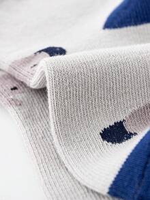 5 Pairs Elephant Pattern Flat Ankle Socks For Kids - Multicolor - View 3