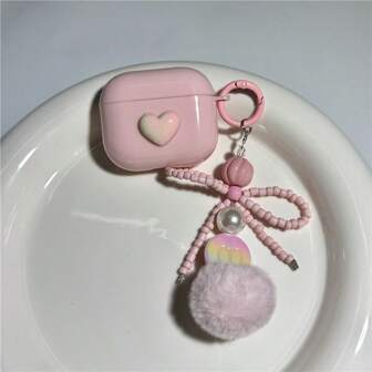 Gradual Love Compatible With Apple AirPodspro2 Bluetooth Ear Case Cute Hairball Pendant Airpods1/2 Generation Headphone Protective Case New 3 Generation