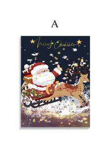 Christmas Tree Santa Claus Pattern Wall Art Paintings For Bedroom And Living Room Decor - Multicolor - View 16