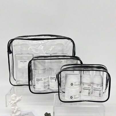 Wodoodporna, przezroczysta kosmetyczka, kosmetyczka, kosmetyczka podróżna o dużej pojemności, łatwa do przenoszenia, wielofunkcyjna torba do przechowywania, odpowiednia do przechowywania produktów do pielęgnacji skóry, ręczników, zabawek, artykułów codziennego użytku, organizer do makijażu, pudełko na kosmetyki, organizer na kosmetyki do makijażu, organizer na kosmetyki podróżne, przezroczyste, niezbędne rzeczy, prezenty, przechowywanie, zamek błyskawiczny, akcesoria, paznokcie, kosmetyczki, kosmetyczka, prezenty świąteczne, saszetka, podróż, prezenty dla kobiet, niezbędne akcesoria podróżne dla kobiet, saszetka, kopertówka / mała torebka, organizer do makijażu, saszetka, uchwyt na pędzle, mini saszetka, saszetka o dużej pojemności, prezenty dla kobiet, prezenty świąteczne, pomysły na prezenty dla kobiet, kosmetyczka, niezbędny element podróży