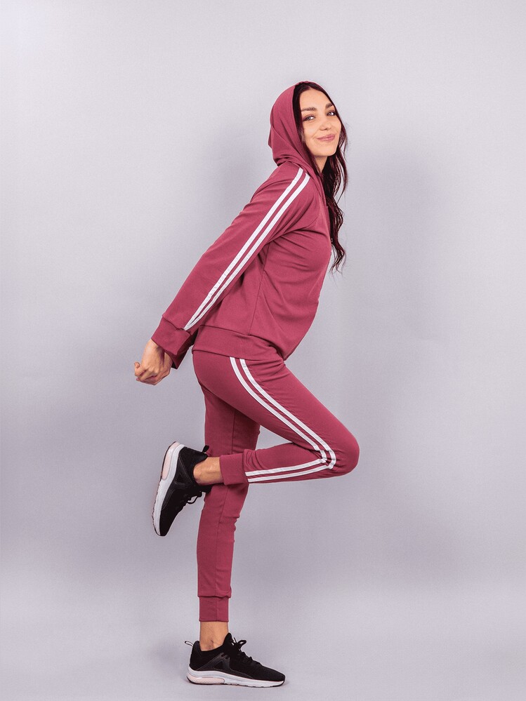 Women's Sports Set Pants And Hooded Sweatshirt TEAM Collection - Rosa - Visualizzare 2