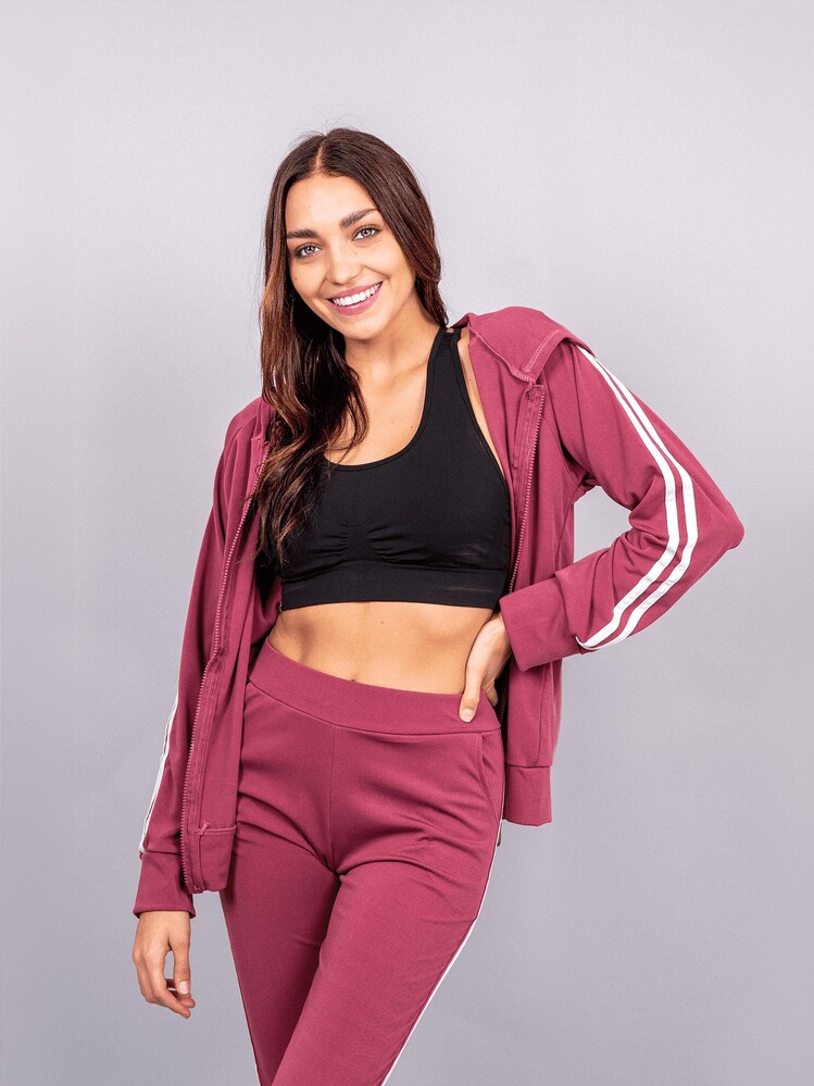 Women's Sports Set Pants And Hooded Sweatshirt TEAM Collection - Rosa - Visualizzare 5