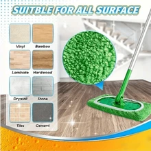 3pcs Swiffer Sweeper Flat Mop Refill Pads, Super Microfiber Mop Replacement Heads - Green - View 6