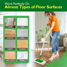 3pcs Swiffer Sweeper Flat Mop Refill Pads, Super Microfiber Mop Replacement Heads - Green - View 5