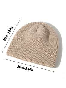 DESINISUN Mũ len đan phong cách Punk Harajuku Unisex, đường viền dày của mái vòm nhiều màu sắc ấm áp và thời trang - mũ dệt kim - Xem 3