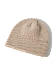 DESINISUN Mũ len đan phong cách Punk Harajuku Unisex, đường viền dày của mái vòm nhiều màu sắc ấm áp và thời trang - mũ dệt kim - Xem 5