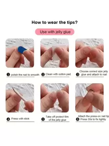 360片（15张）/600片（25张）/840片（35张）/1080片（45张）/1320片（55张）/1560片（65张）双面凝胶美甲贴纸，适用于按压式美甲贴，果冻双面美甲贴纸，粘性贴纸，美甲凝胶贴纸，美甲贴纸，DIY美甲贴纸