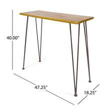 Sturdy DENALI Industrial Wood And Metal Bar Table - Stylish And Durable Furniture For Home Or Business - màu nâu - Xem 8