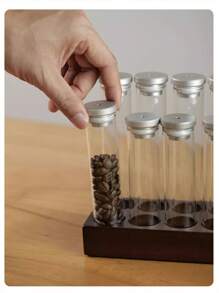 1pc Coffee Bean Cellar Tubes Single Dose Coffee Bean Storage With Hopper Tubes With Exhaust Valve, - Multicolor - View 3
