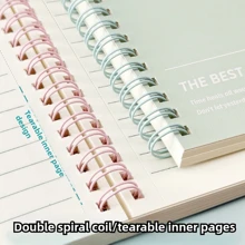 Spiral Notebook, 1/4 Pieces 8.3" X 5.9" A5 Thick Plastic Hardcover 7mm College Ruled, 6 Colors 60-120 Pages Study And Note Taking Journal Back To School