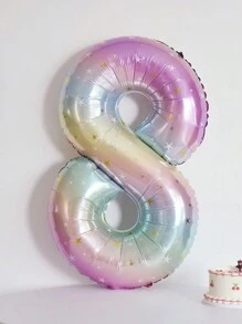 1 pieza Globo con diseño de número para decoración de fiesta