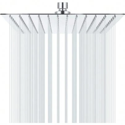 12" Kopfbrause, quadratischer Duschkopf, schlanke Regendusche, 360° schwenkbar