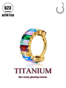 1 chiếc khuyên tai/khuyên mũi bằng pha lê Zirconia sang trọng, trang sức Unisex thiết kế rực rỡ, hoàn hảo cho trang phục thường ngày, tiệc tùng, lựa chọn quà tặng hấp dẫn - Nhiều màu - Xem 12