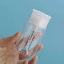 Acetone Holder With Lock Valve 120 Ml Pink/White Manicure Salon