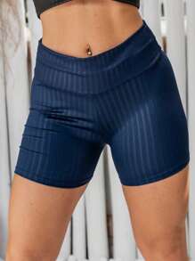 Short Gymnastics Shorts 3D Fabric - 藏蓝色 - 查看 1