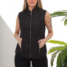 WOMEN'S WINTER VEST 1002 - 黑色 - 查看 3