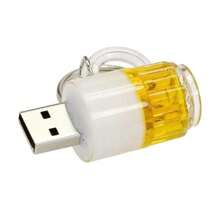 Biyetimi Beer Cup Model USB Flash Drive 128GB 64GB Creative Gifts Memory Stick Free Key Chain Pen Drive 32GB High Speed Pendrive 16GB
