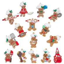 15 Stück Weihnachtsbaum Dekoanhänger - Lebkuchenmann für Herren Backen und Kochen, Heim-Dekoration, Küchen-Dekoration, Festliche Party Dekorations-Zubehör, Weihnachten