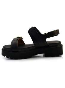Women's Platform Sandal With Tractor Buckle Comfortable Vizzano Blogger Launch - màu đen - Xem 6